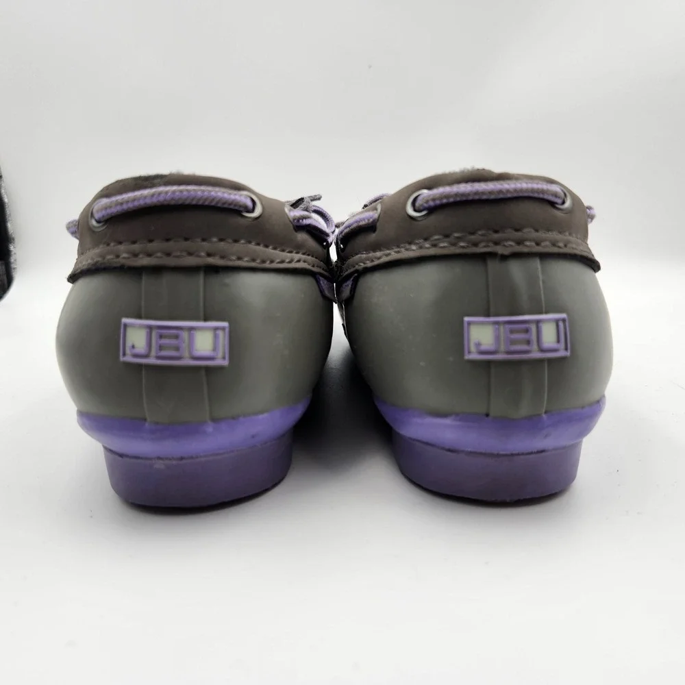JBU Jambu Duck Shoes Womens 9.5 Grey Gwen Weather Ready Faux Fur Lined Rain Shoe
